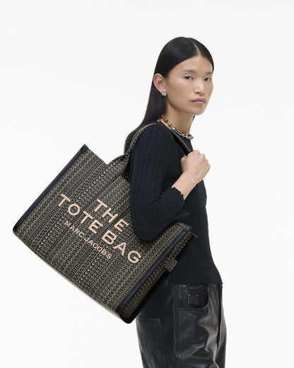 The Monogram Jacquard Large Tote Bag Beige Multi Marc Jacobs