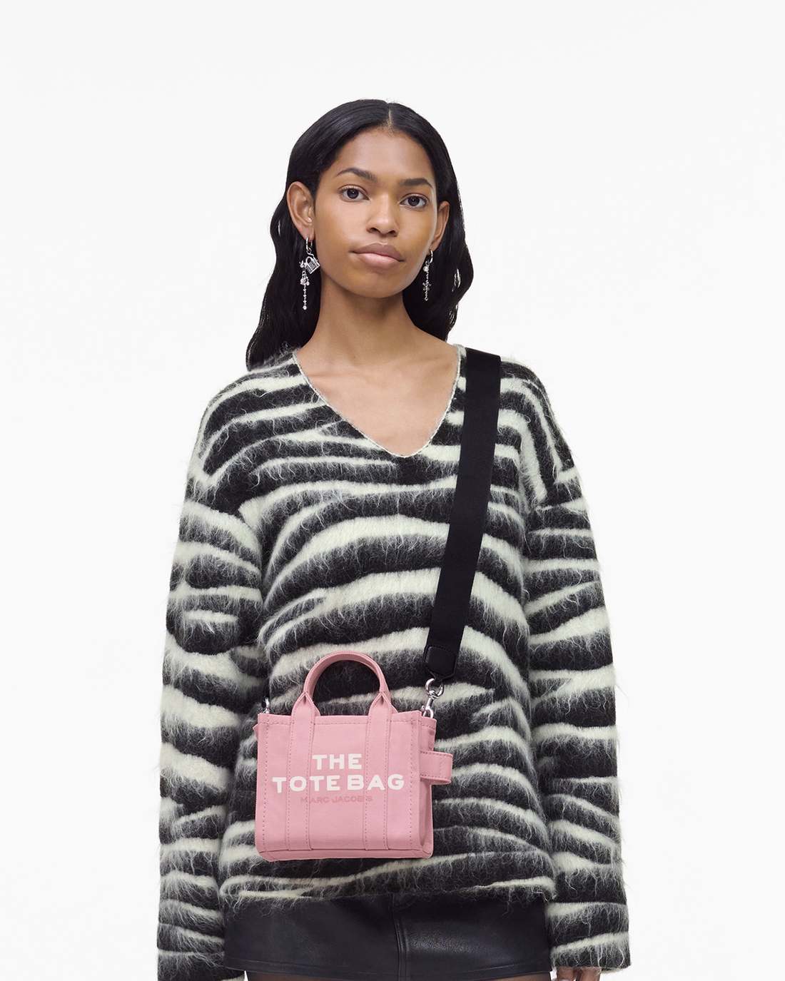 The Canvas Crossbody Tote Bag Ribbon Pink Marc Jacobs