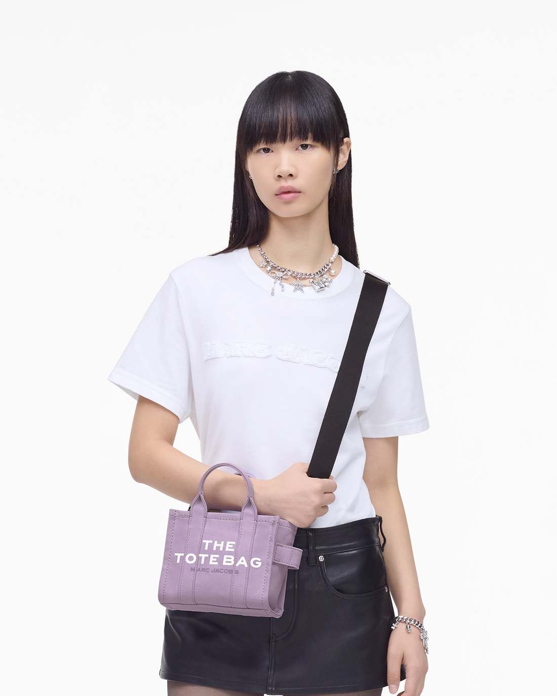 The Canvas Crossbody Tote Bag Lilac Marc Jacobs