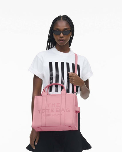 The Leather Medium Tote Bag Ribbon Pink Marc Jacobs