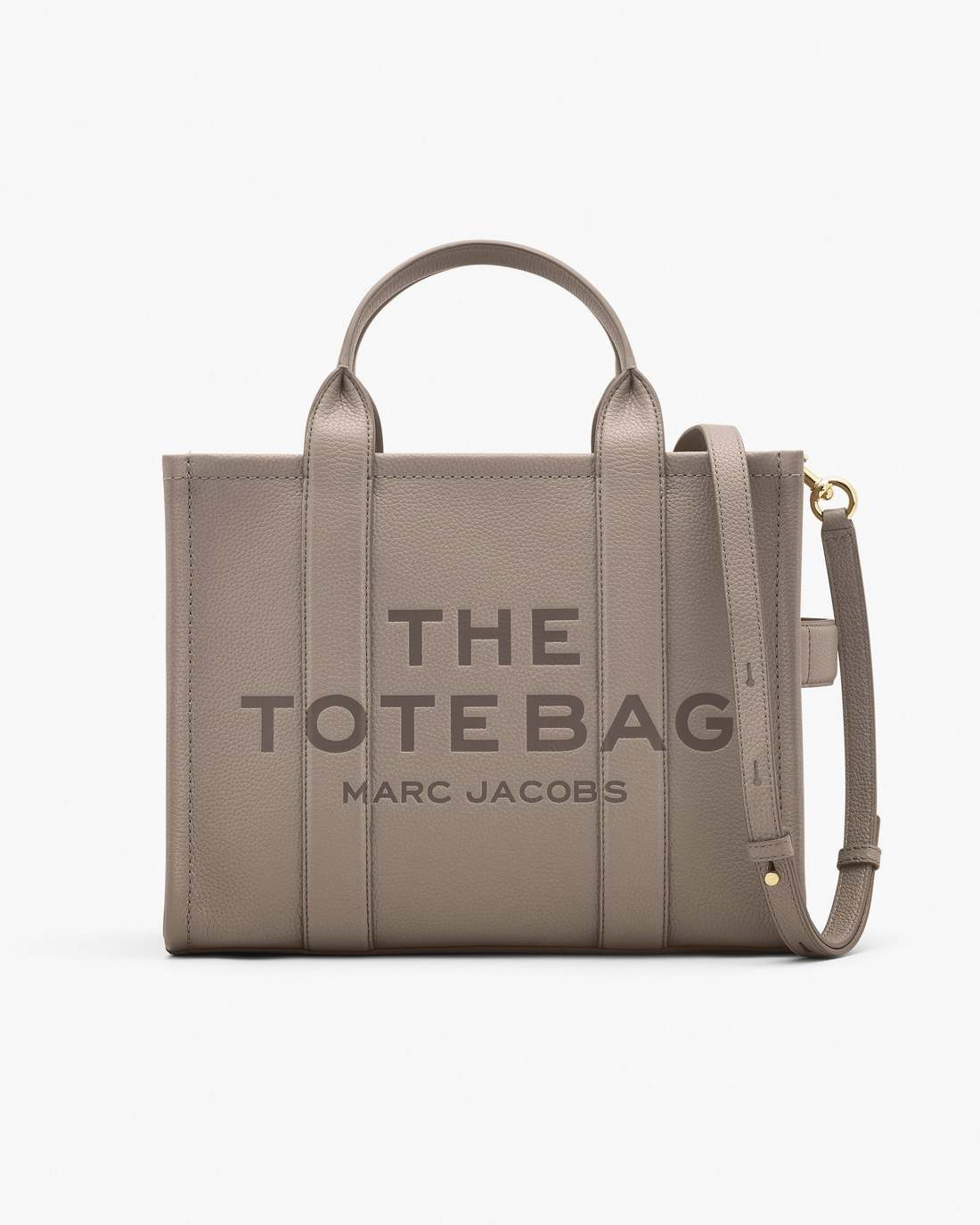 The Leather Medium Tote Bag Cement Marc Jacobs