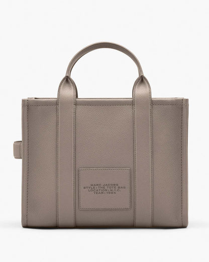The Leather Medium Tote Bag Cement Marc Jacobs