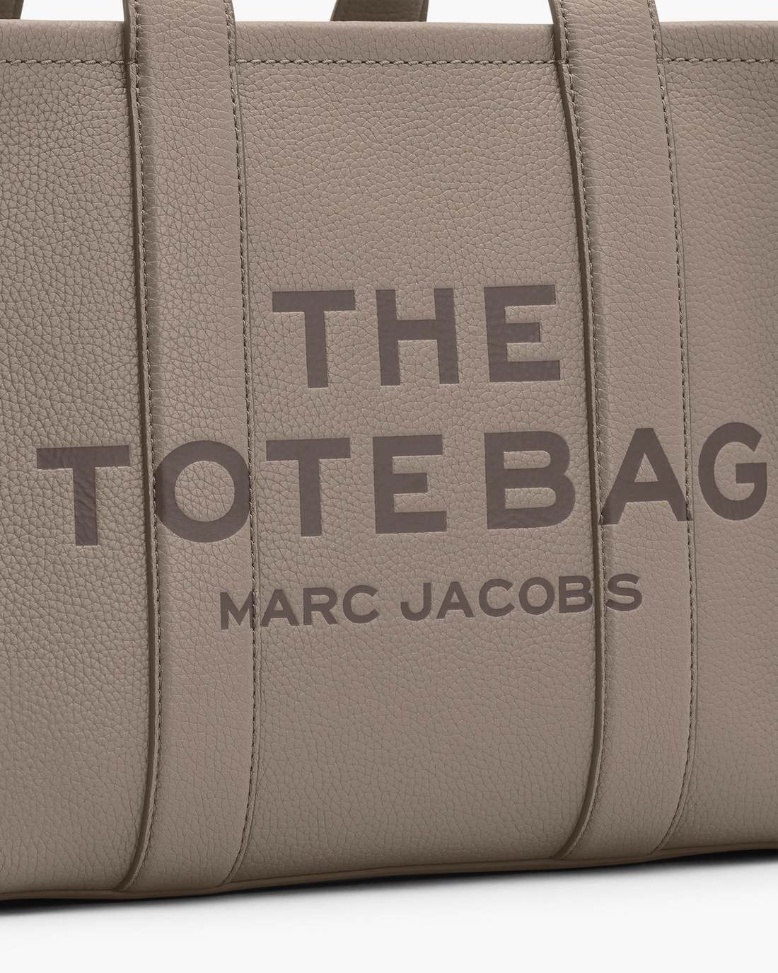 The Leather Medium Tote Bag Cement Marc Jacobs