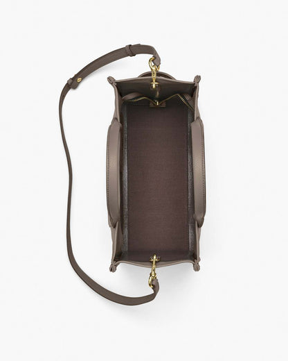 The Leather Medium Tote Bag Cement Marc Jacobs
