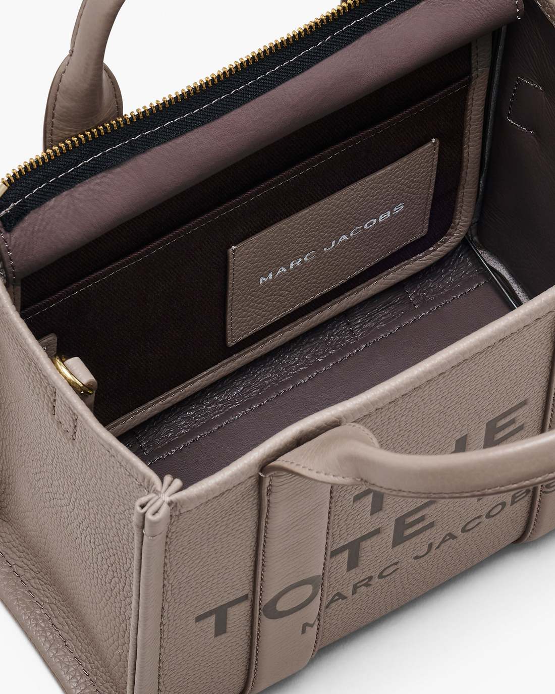 The Leather Small Tote Bag Cement Marc Jacobs