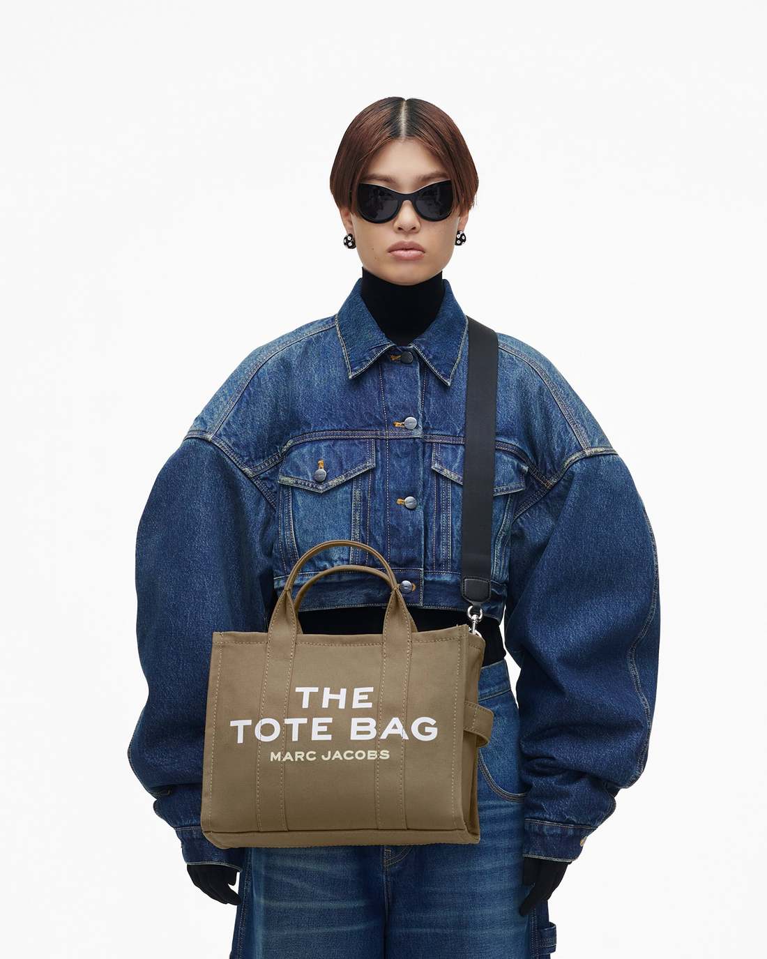 The Canvas Medium Tote Bag Slate Green Marc Jacobs