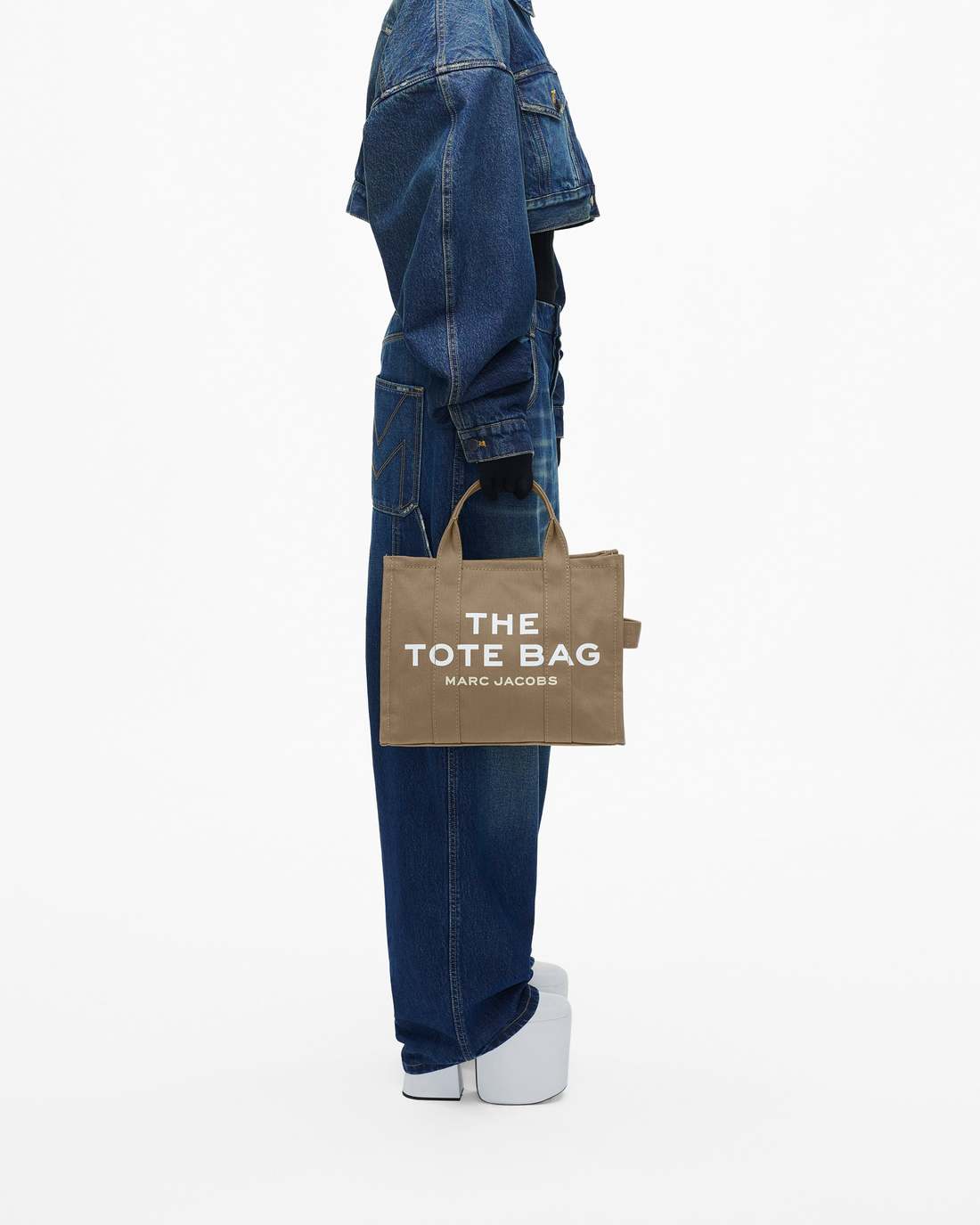 The Canvas Medium Tote Bag Slate Green Marc Jacobs
