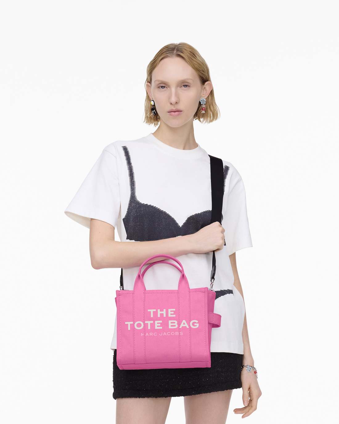 The Canvas Small Tote Bag Bow Pink Marc Jacobs