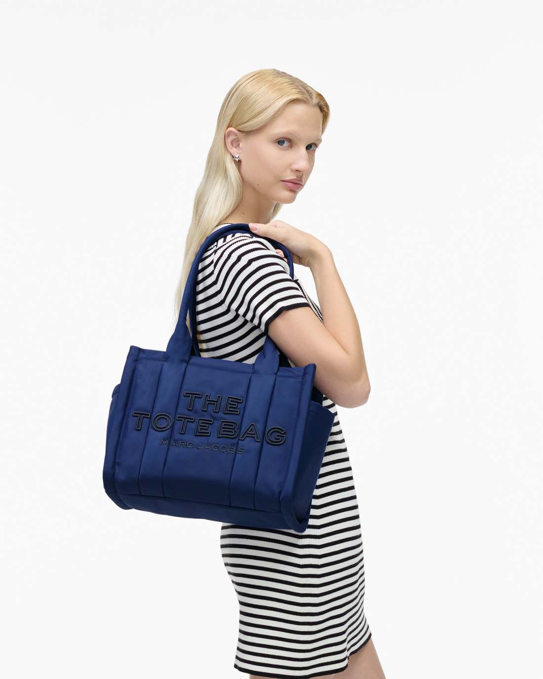 The Puffy Nylon Medium Tote Bag Blue Sea Marc Jacobs