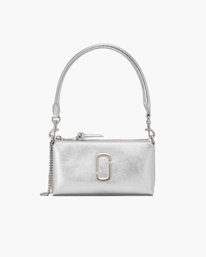 The Metallic Snapshot Convertible Shoulder Bag Silver Marc Jacobs