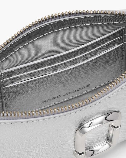 The Metallic Snapshot Convertible Shoulder Bag Silver Marc Jacobs