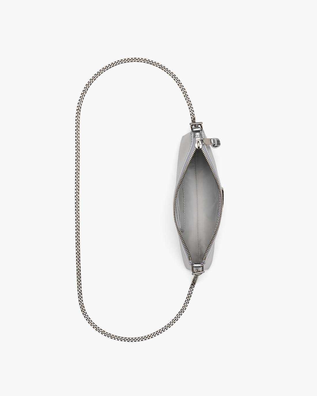 The Metallic Snapshot Convertible Shoulder Bag Silver Marc Jacobs
