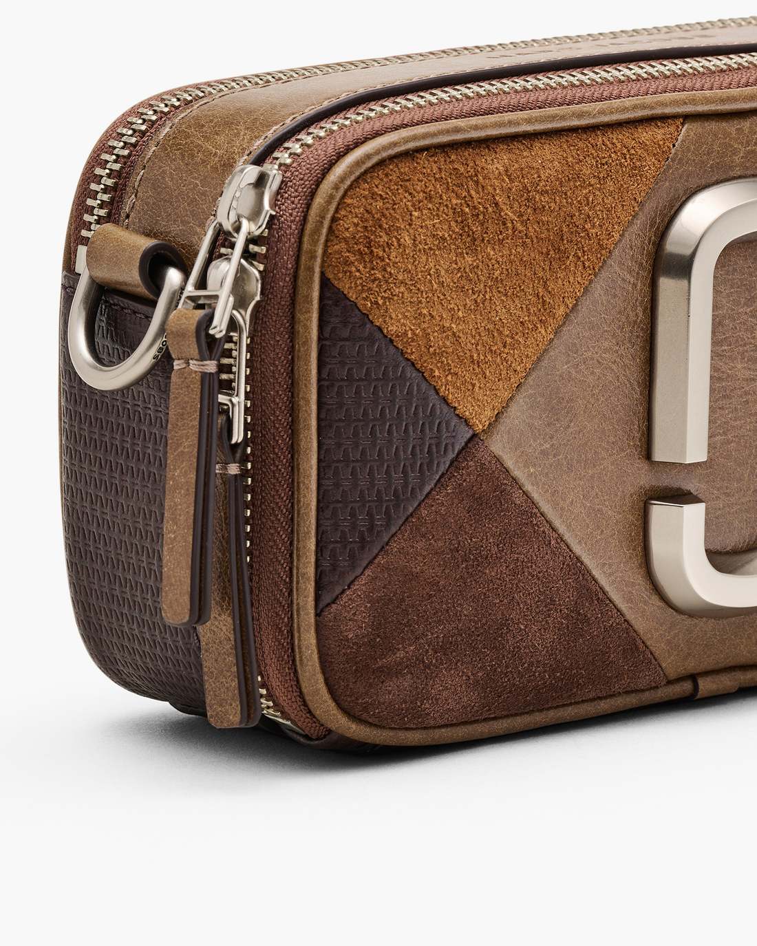 The Suede Patchwork Snapshot Brown Multi Marc Jacobs