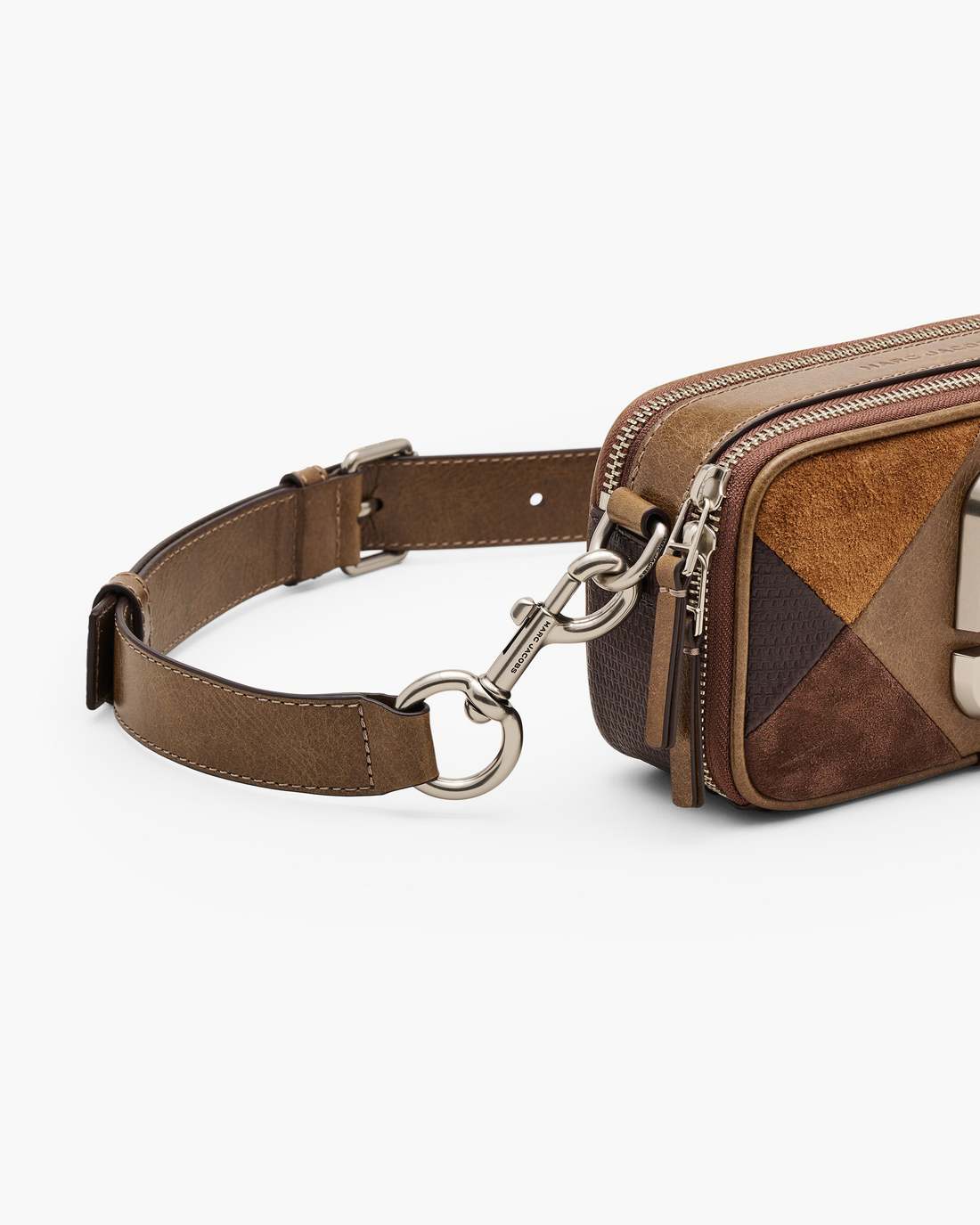 The Suede Patchwork Snapshot Brown Multi Marc Jacobs