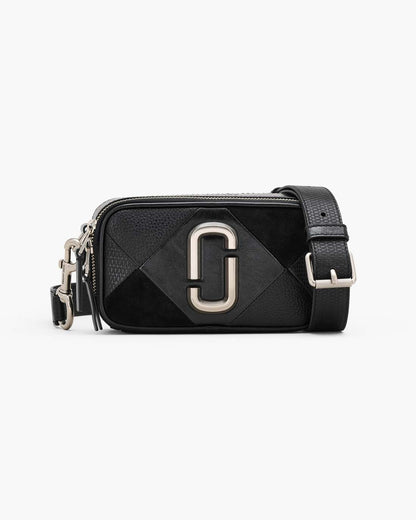 The Suede Patchwork Snapshot Black Multi Marc Jacobs