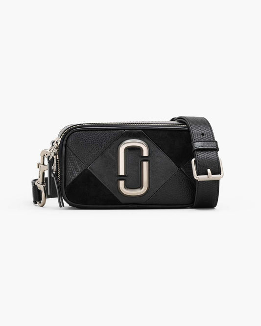 The Suede Patchwork Snapshot Black Multi Marc Jacobs