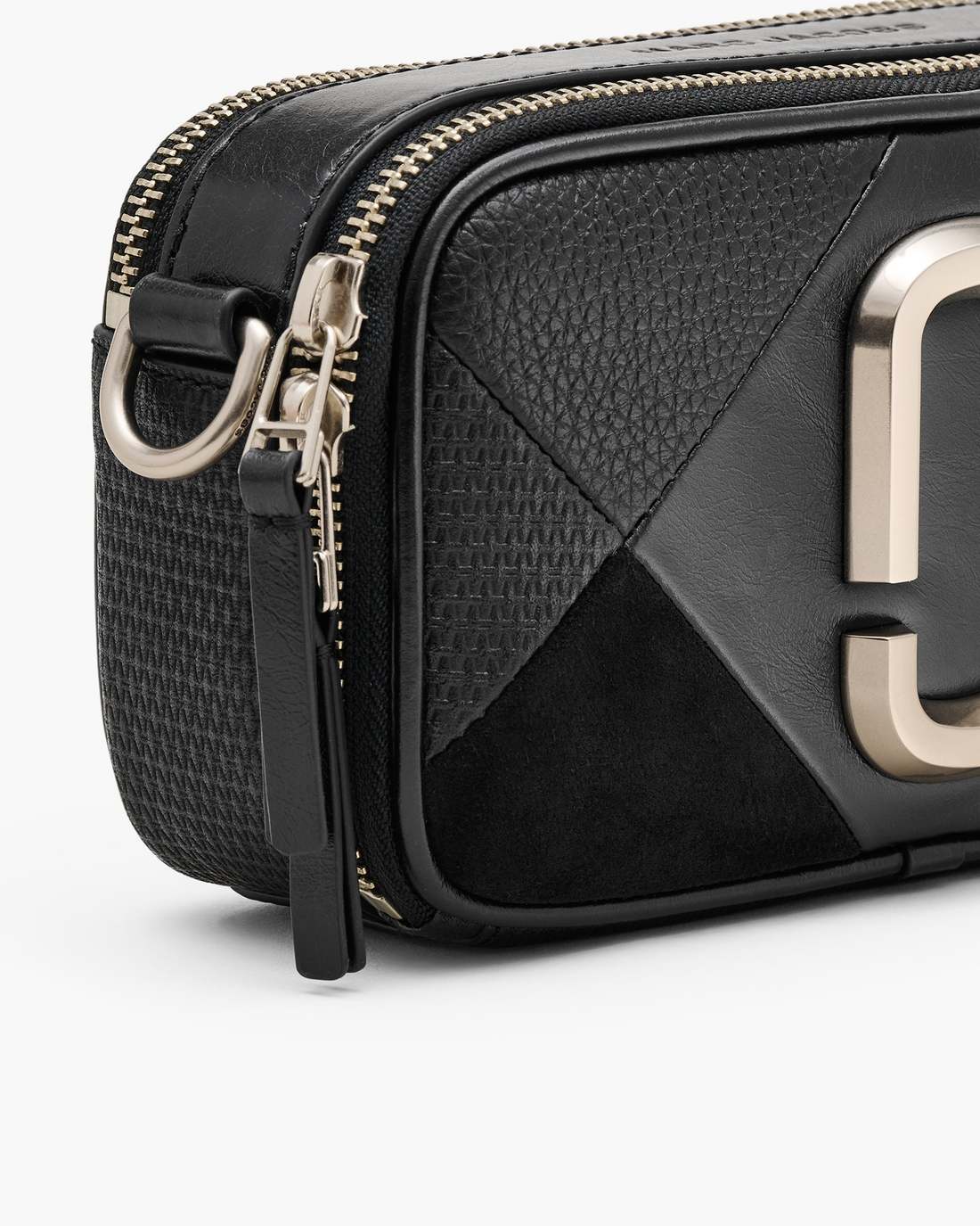 The Suede Patchwork Snapshot Black Multi Marc Jacobs