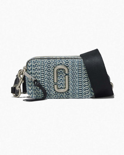 The Washed Monogram Denim Snapshot Sun Faded Denim Marc Jacobs