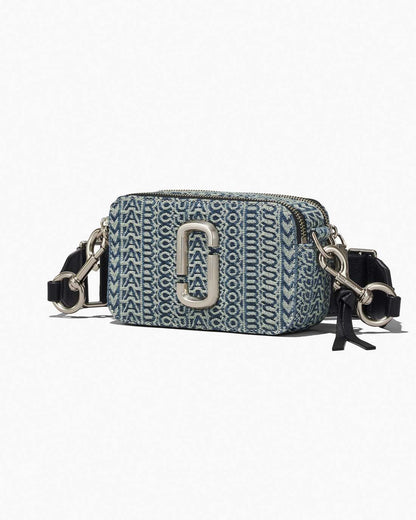 The Washed Monogram Denim Snapshot Sun Faded Denim Marc Jacobs