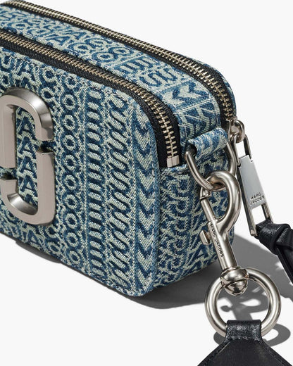The Washed Monogram Denim Snapshot Sun Faded Denim Marc Jacobs
