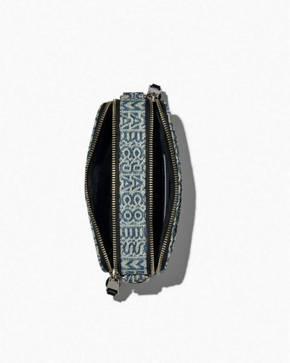 The Washed Monogram Denim Snapshot Sun Faded Denim Marc Jacobs