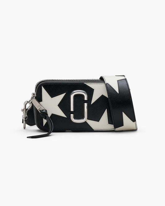 The Star Patchwork Leather Snapshot Black/White Marc Jacobs