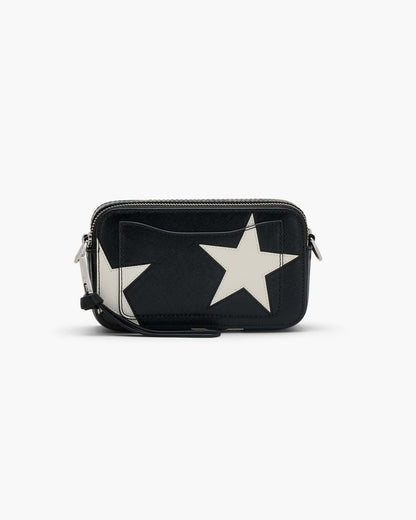 The Star Patchwork Leather Snapshot Black/White Marc Jacobs