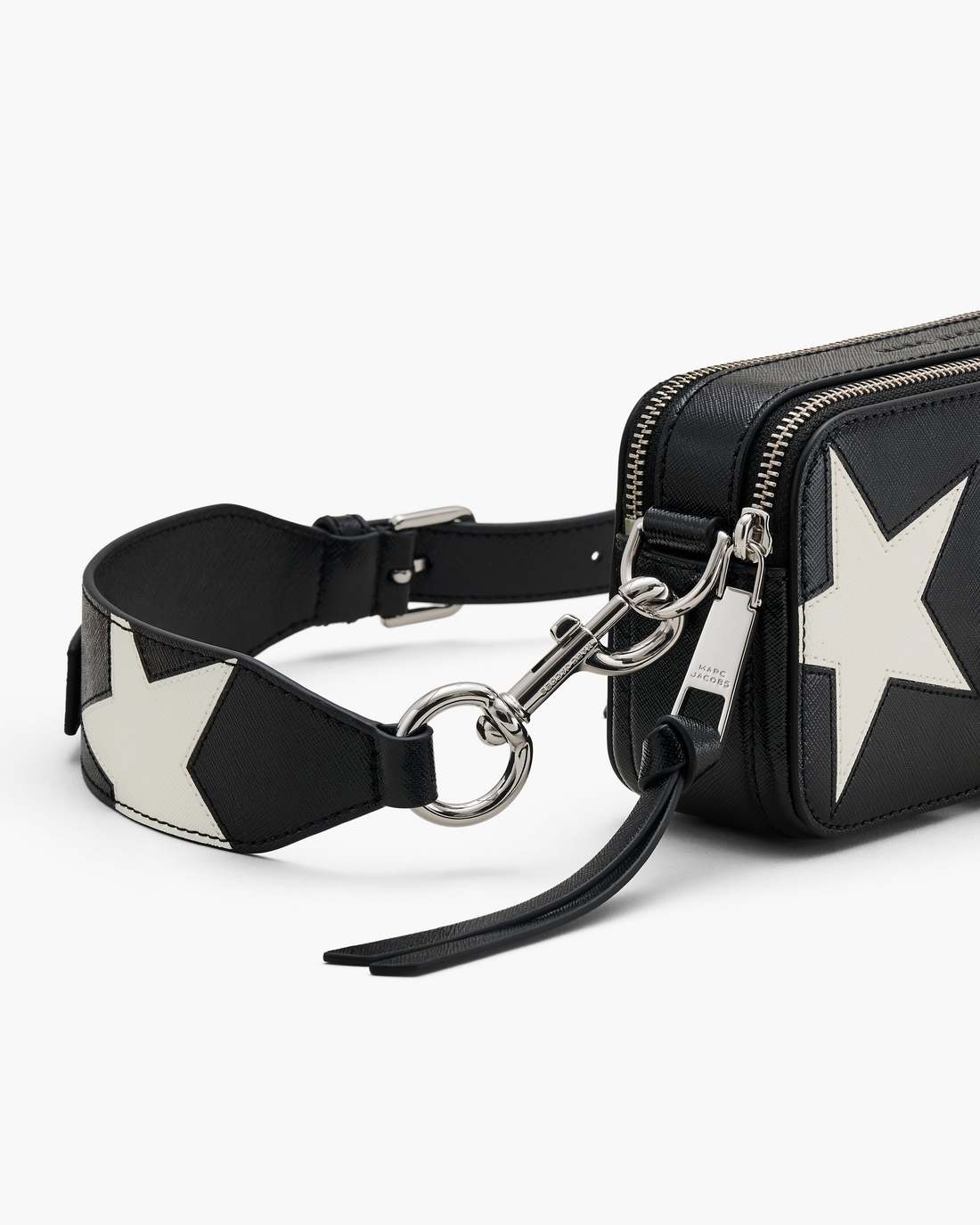 The Star Patchwork Leather Snapshot Black/White Marc Jacobs