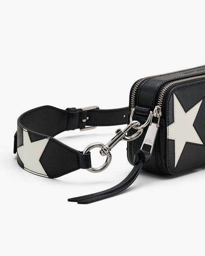 The Star Patchwork Leather Snapshot Black/White Marc Jacobs