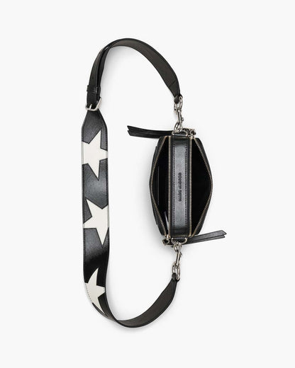 The Star Patchwork Leather Snapshot Black/White Marc Jacobs