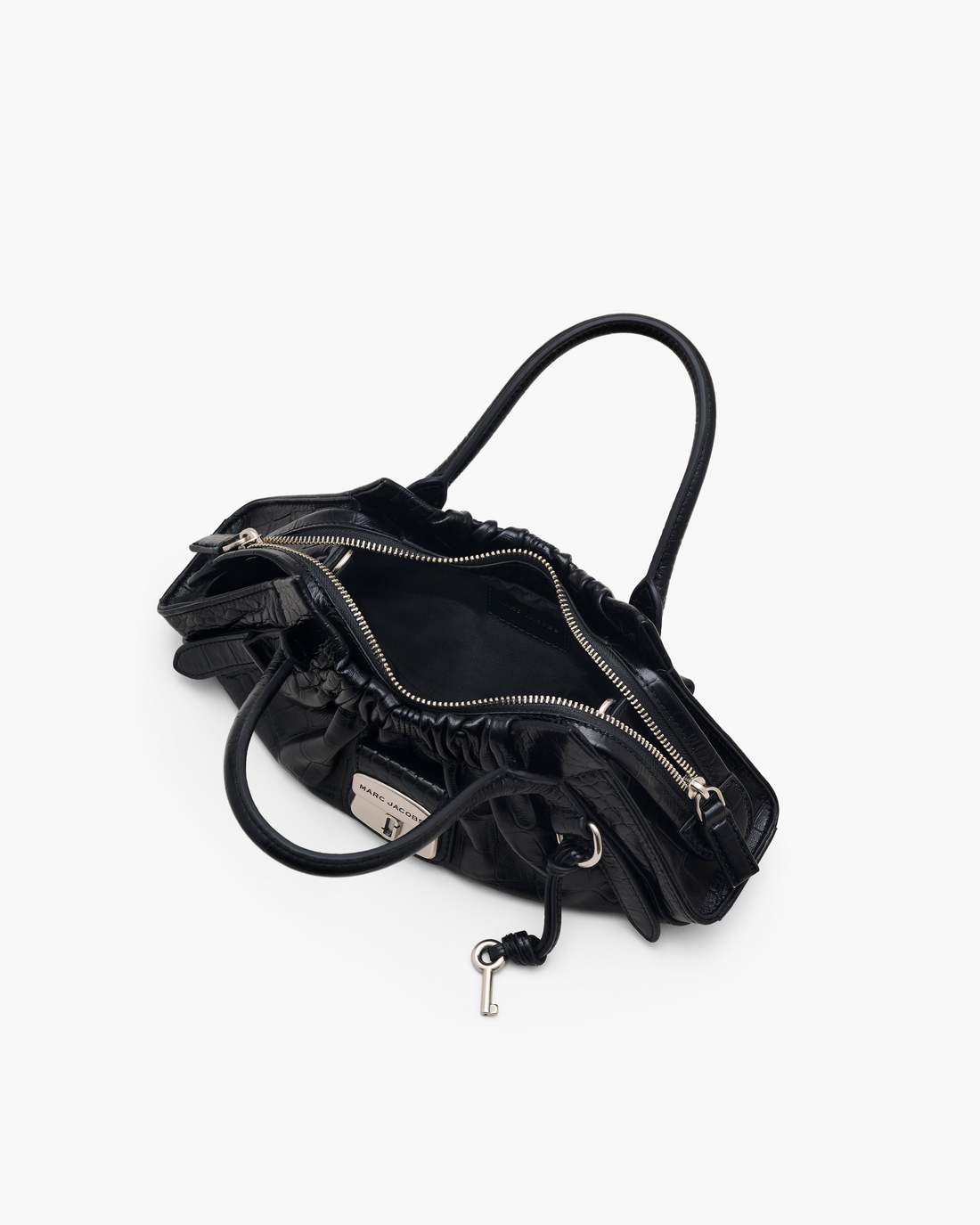 The Croc Cristina Small Satchel Black Marc Jacobs