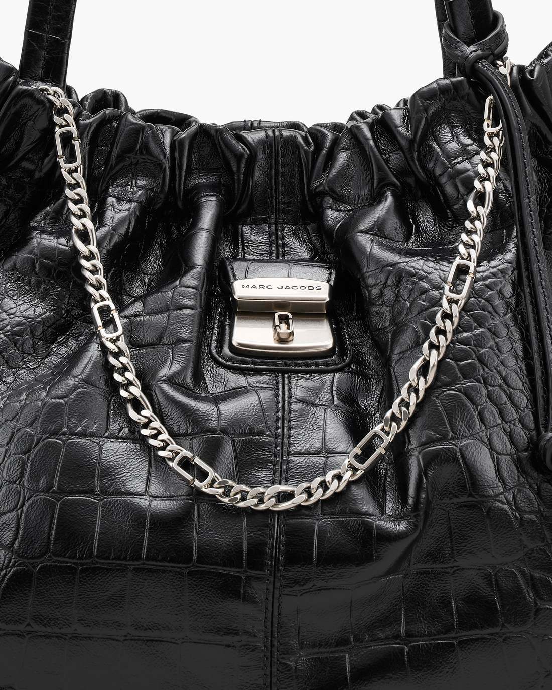The Croc Cristina Tote Black Marc Jacobs