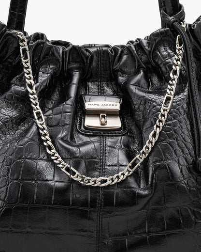 The Croc Cristina Tote Black Marc Jacobs