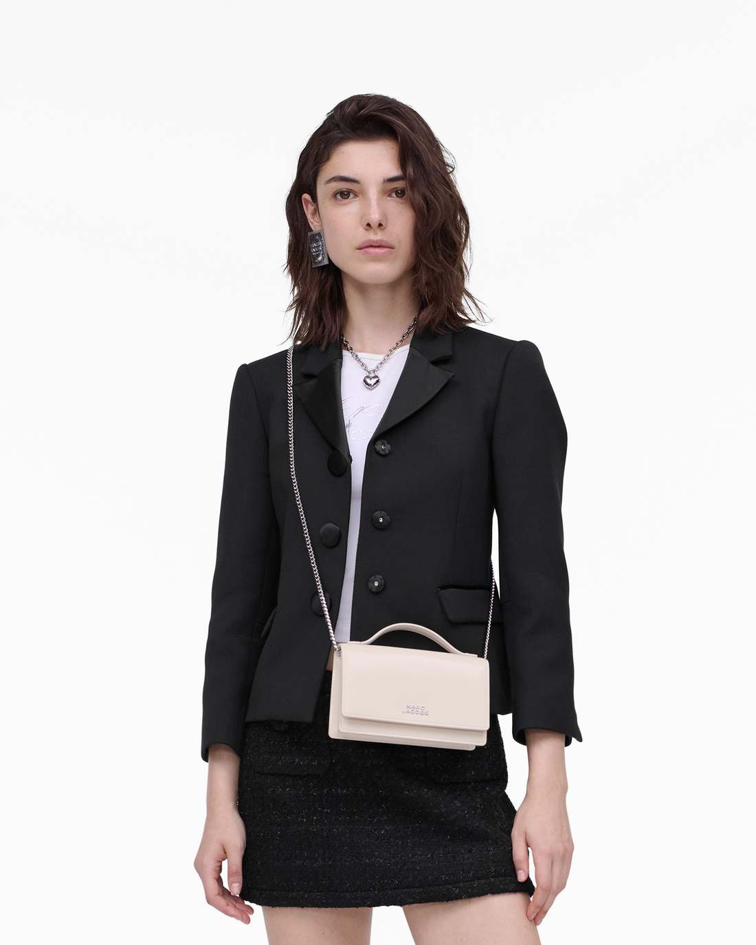 The Glam Mirror Mini Bag Cotton White Marc Jacobs