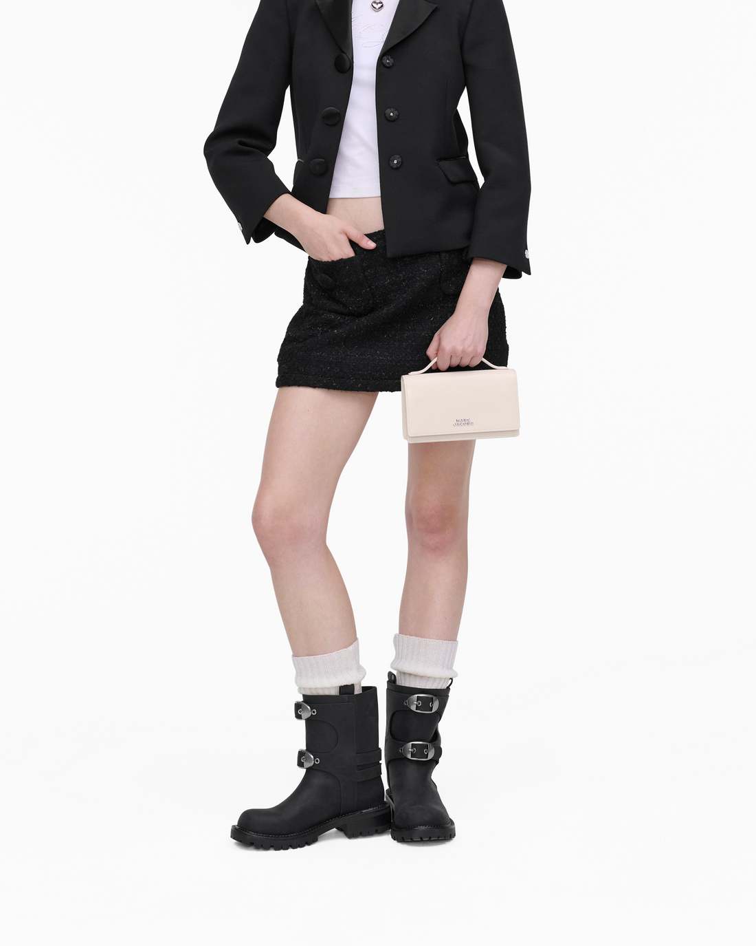 The Glam Mirror Mini Bag Cotton White Marc Jacobs