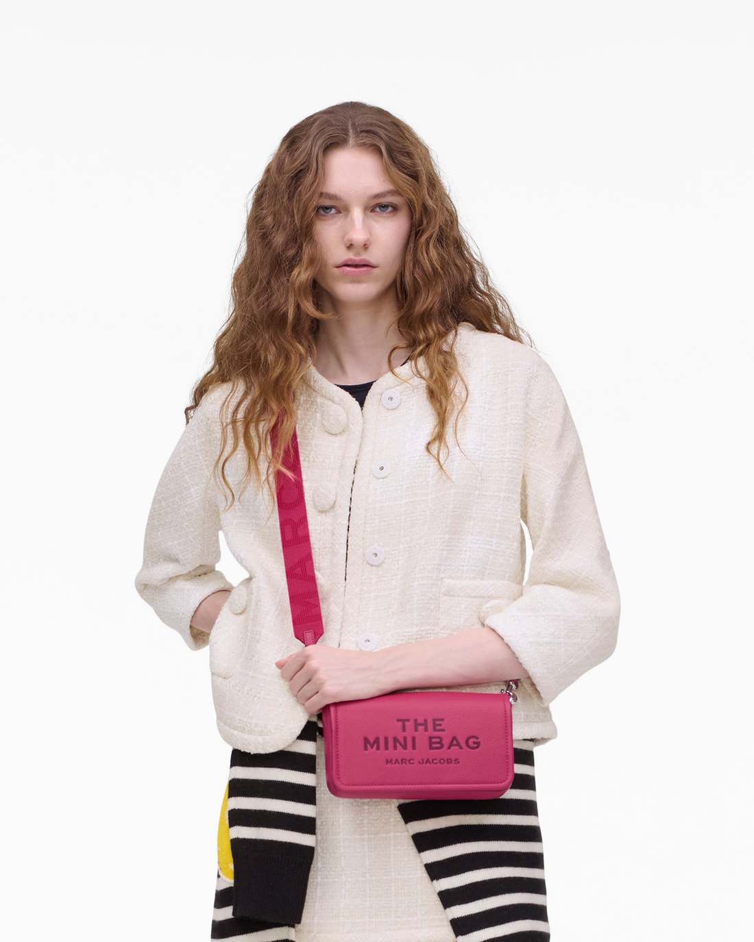 The Leather Mini Bag Raspberry Pink Marc Jacobs