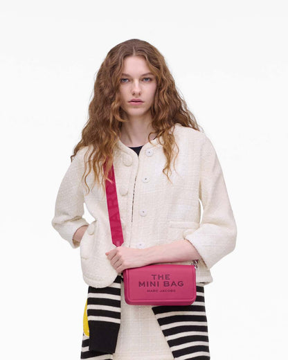The Leather Mini Bag Raspberry Pink Marc Jacobs