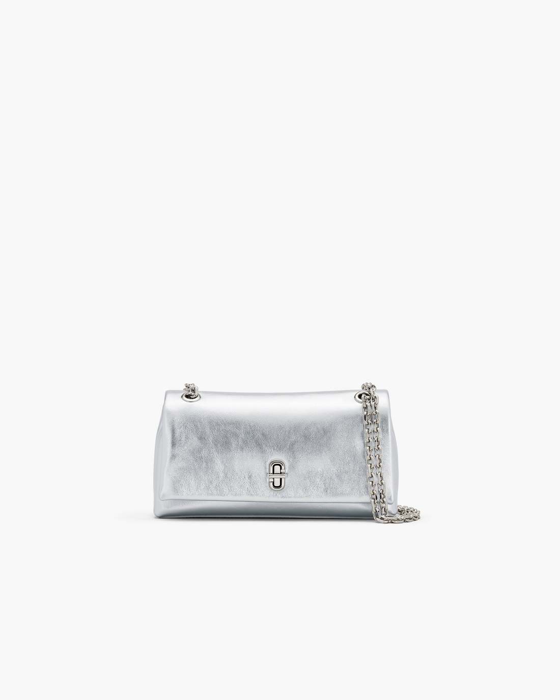 The Metallic Dual Chain Mini Bag Silver Marc Jacobs