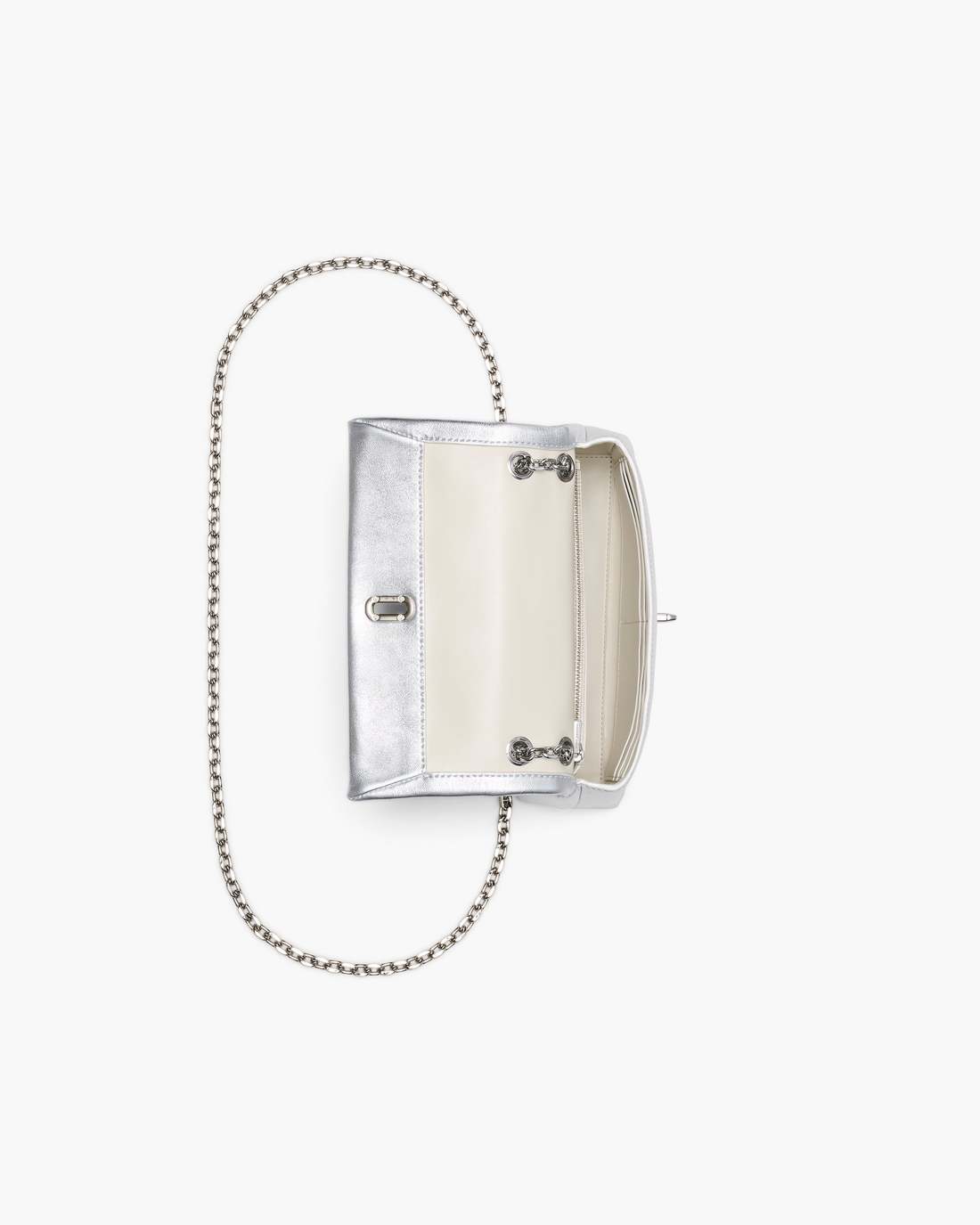 The Metallic Dual Chain Mini Bag Silver Marc Jacobs