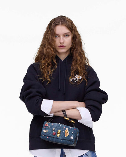 The Trinket Charm Denim Mini Dual Bag Medium Wash Multi Marc Jacobs