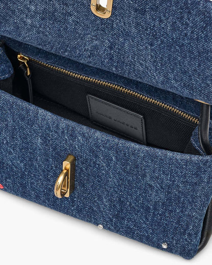The Trinket Charm Denim Mini Dual Bag Medium Wash Multi Marc Jacobs