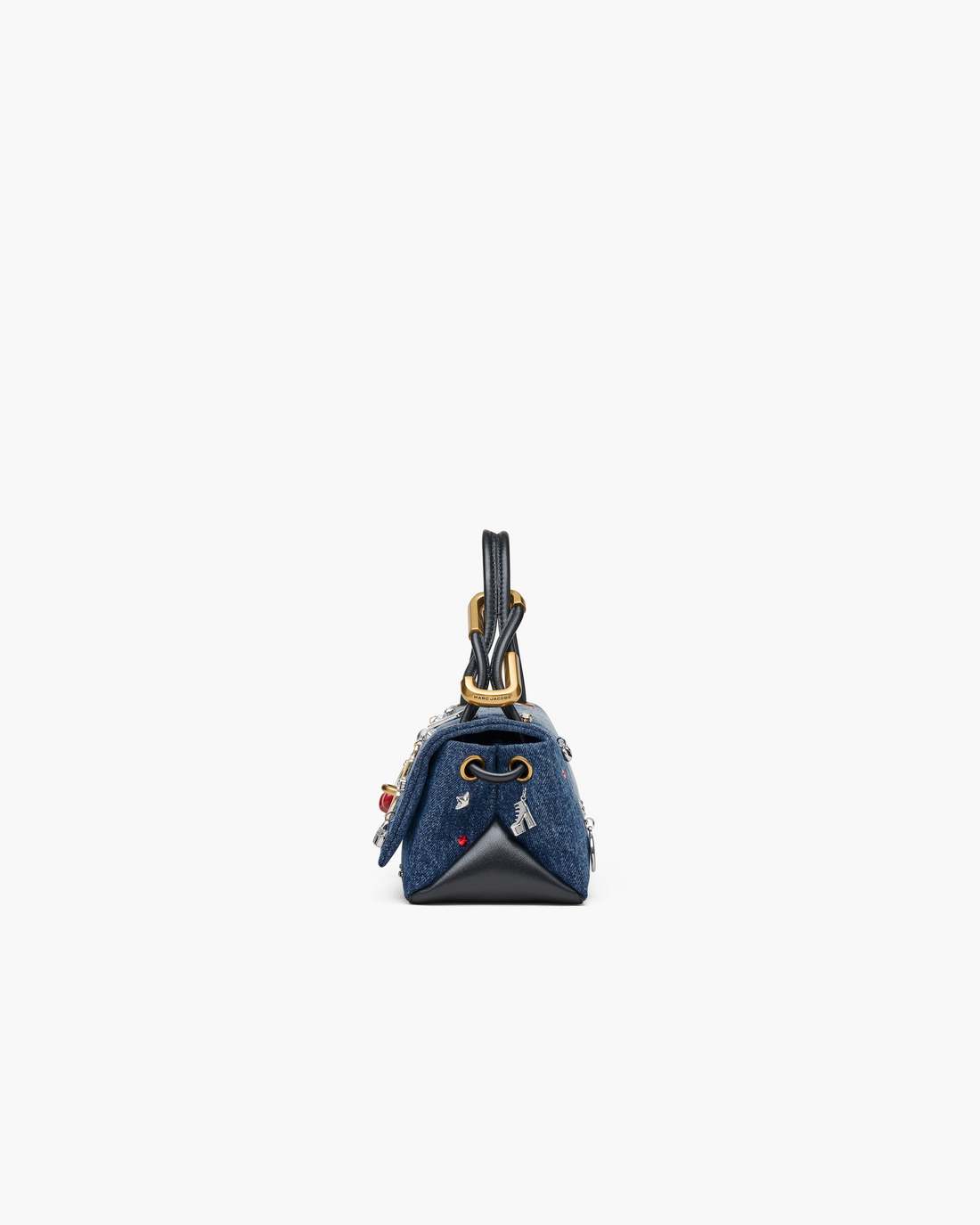 The Trinket Charm Denim Mini Dual Bag Medium Wash Multi Marc Jacobs