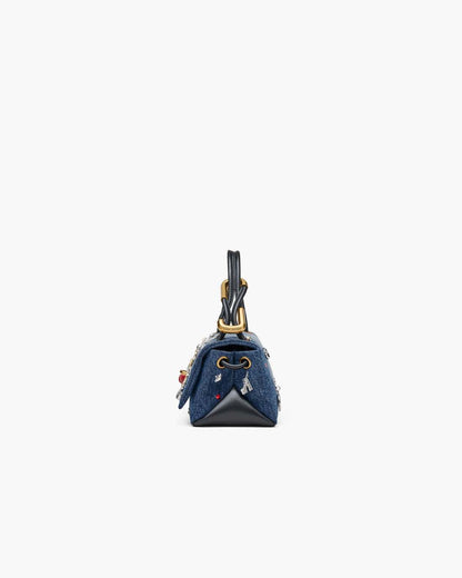 The Trinket Charm Denim Mini Dual Bag Medium Wash Multi Marc Jacobs