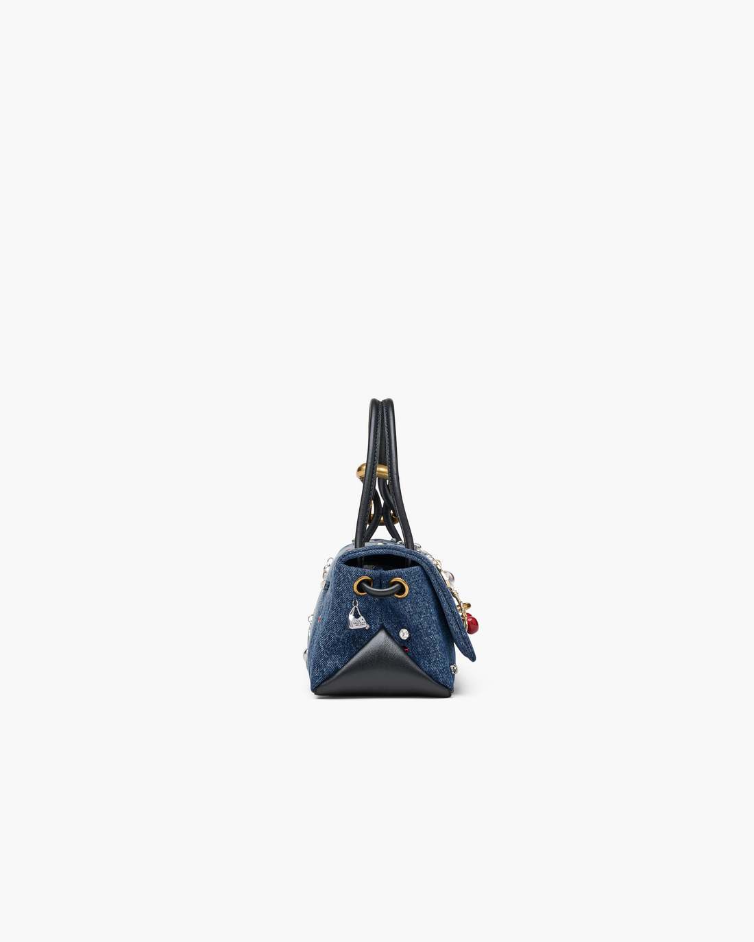 The Trinket Charm Denim Mini Dual Bag Medium Wash Multi Marc Jacobs