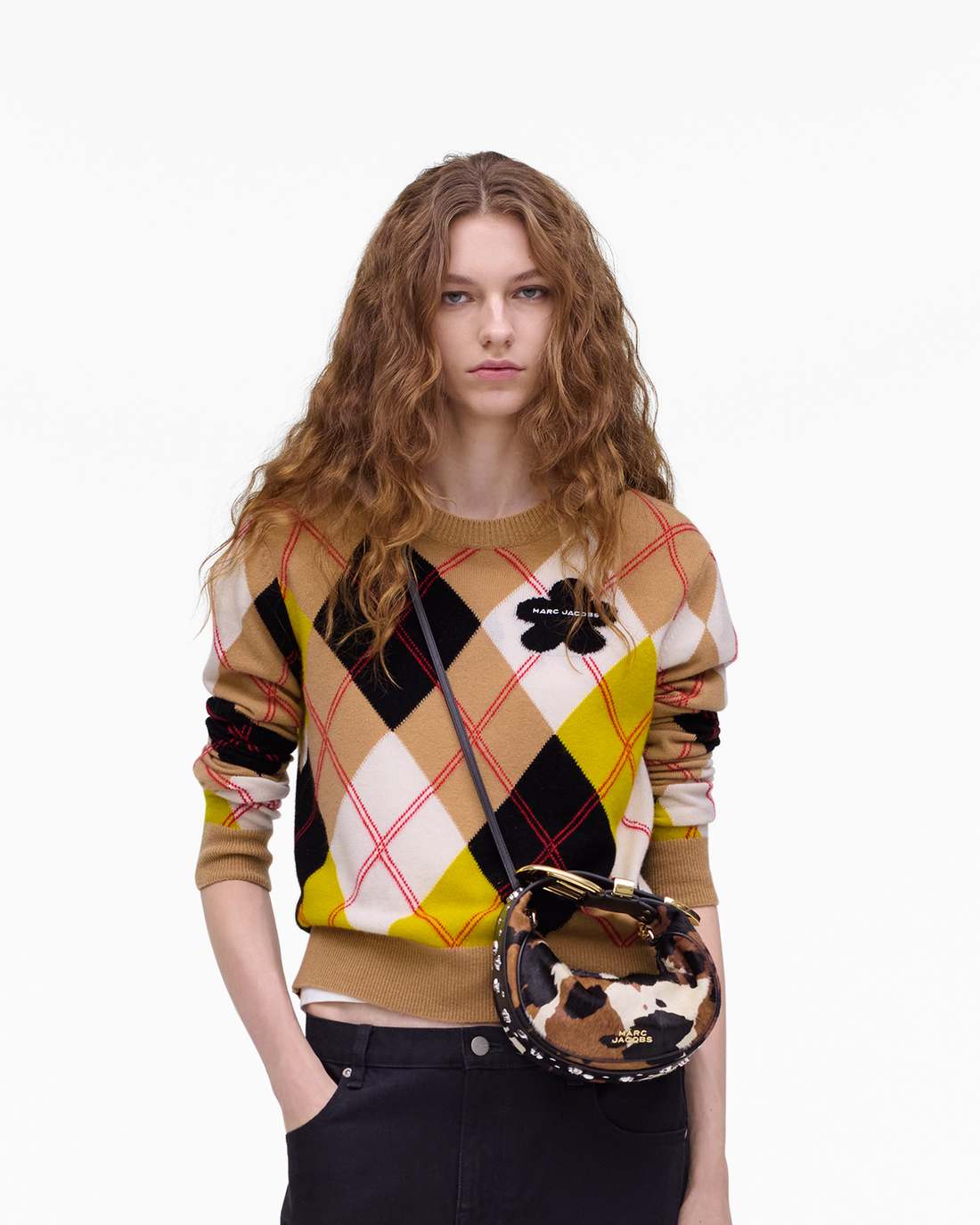 The Cow Haircalf Party Bag Mocha Multi Marc Jacobs