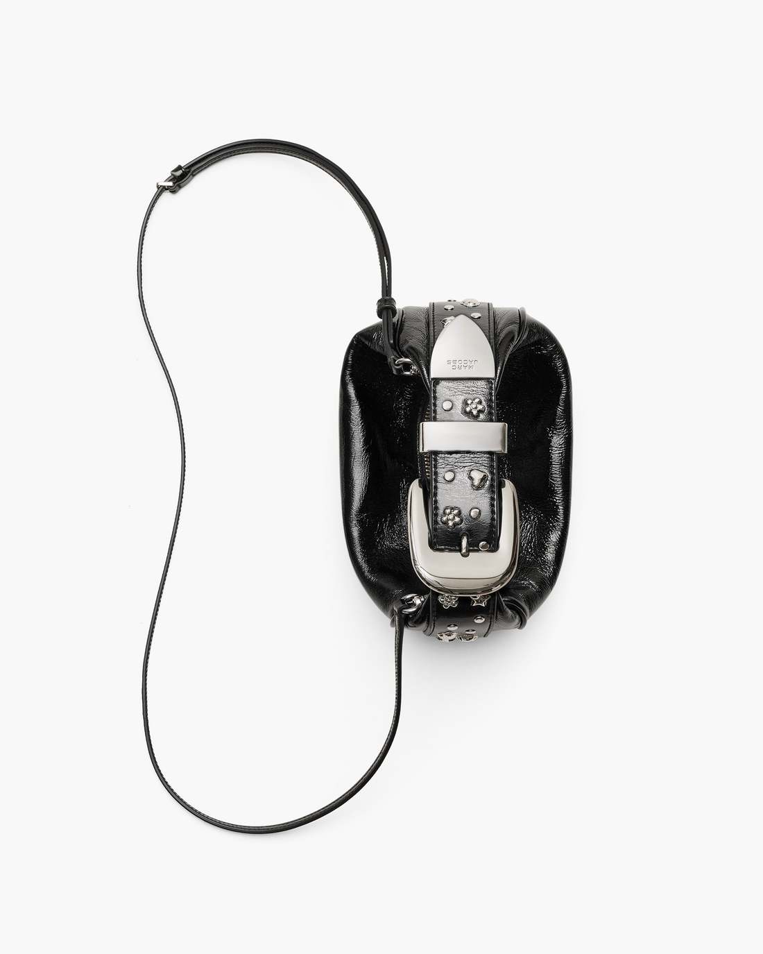 The Crinkle Patent Party Bag Black Marc Jacobs