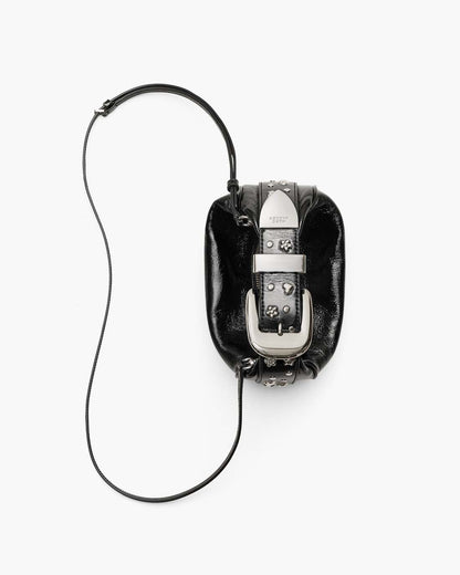 The Crinkle Patent Party Bag Black Marc Jacobs
