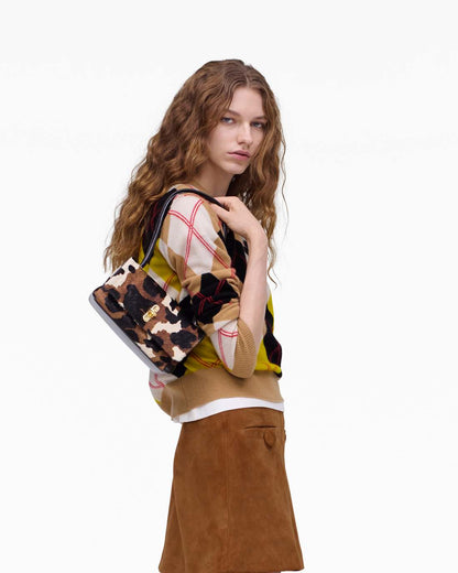 The Cow Haircalf Mini Dual Shoulder Bag Mocha Multi Marc Jacobs