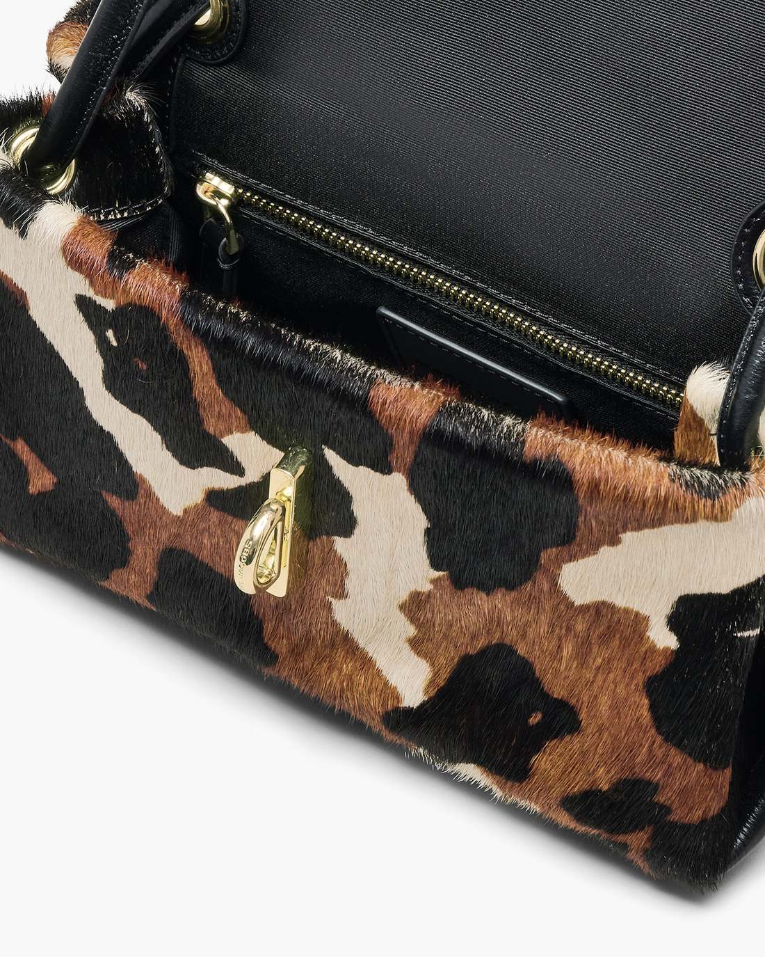 The Cow Haircalf Mini Dual Shoulder Bag Mocha Multi Marc Jacobs