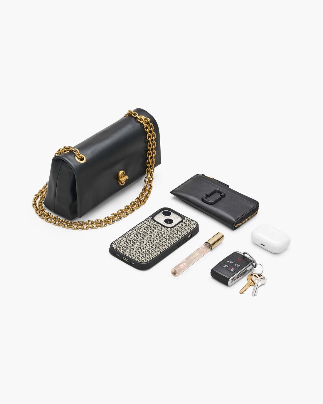 The Dual Chain Mini Bag Cement Marc Jacobs